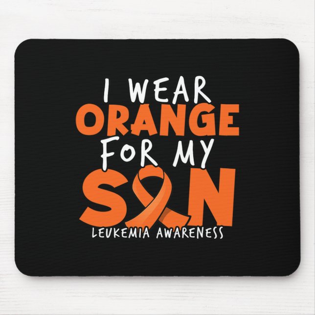 Mousepad Eu Visto Laranja Para O Meu Filho. Laranja Leucemi (Frente)