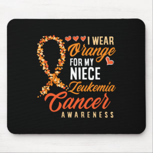 Mousepad Eu Visto Laranja Para O Meu Niece Leukemia Cancer