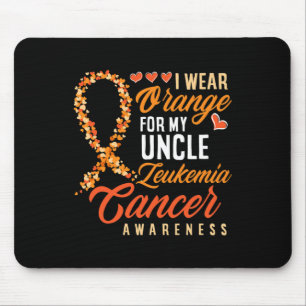 Mousepad Eu Visto Laranja Para O Meu Tio Leukemia Cancer Aw