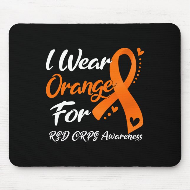 Mousepad Eu Visto Laranja Para Sensibilização Do Rsd Crps 1 (Frente)