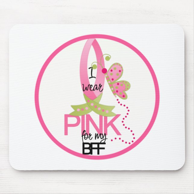 Mousepad Eu visto o rosa para meu BFF (Frente)