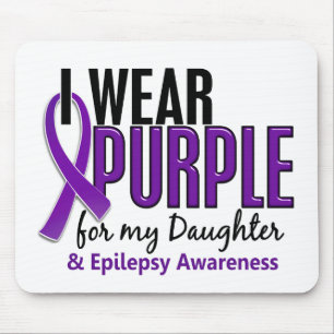Mousepad Eu visto o roxo para minha epilepsia da filha 10