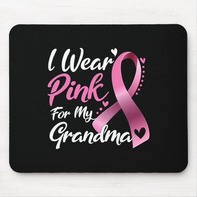 Mousepad Eu Visto Rosa Para A Consciência Do Cancer Da Minh (Frente)
