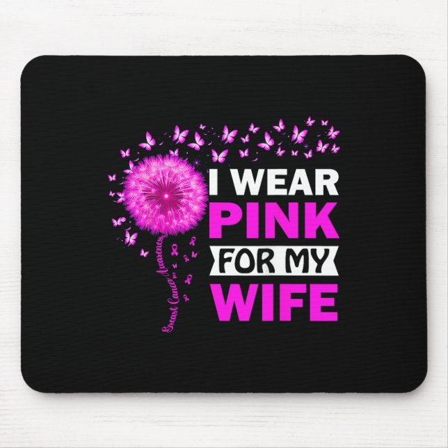 Mousepad Eu Visto Rosa Para A Consciência Do Cancer Da Minh (Frente)