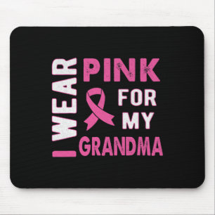 Mousepad Eu Visto Rosa para a Consciência do Cancer da Vovó