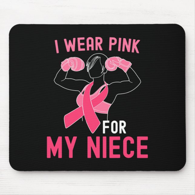 Mousepad Eu Visto Rosa Para A Minha sobrinha - Apoio O Canc (Frente)