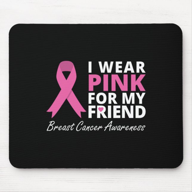Mousepad Eu Visto Rosa Para Minha Amiga Família Fita De Fit (Frente)