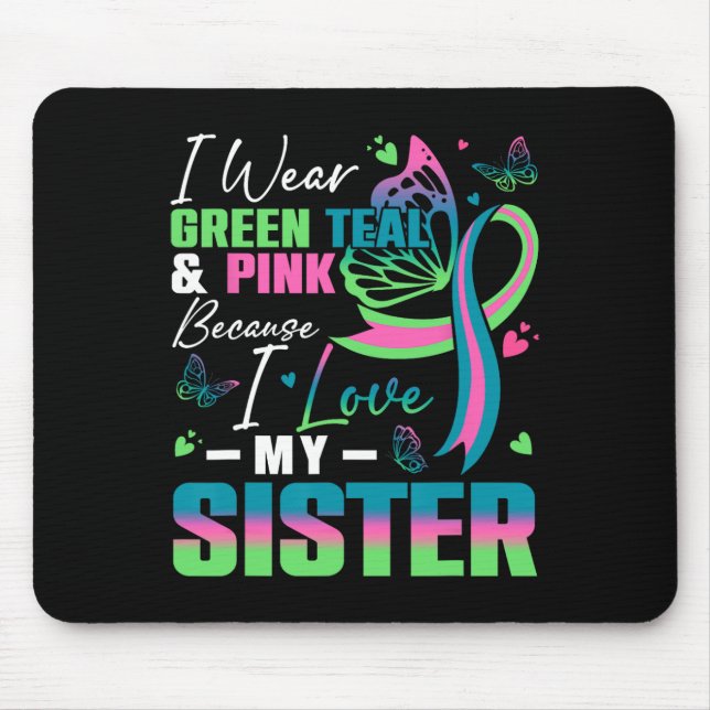 Mousepad Eu Visto Rosa Verde, Porque Amo Minha Irmã Mb (Frente)