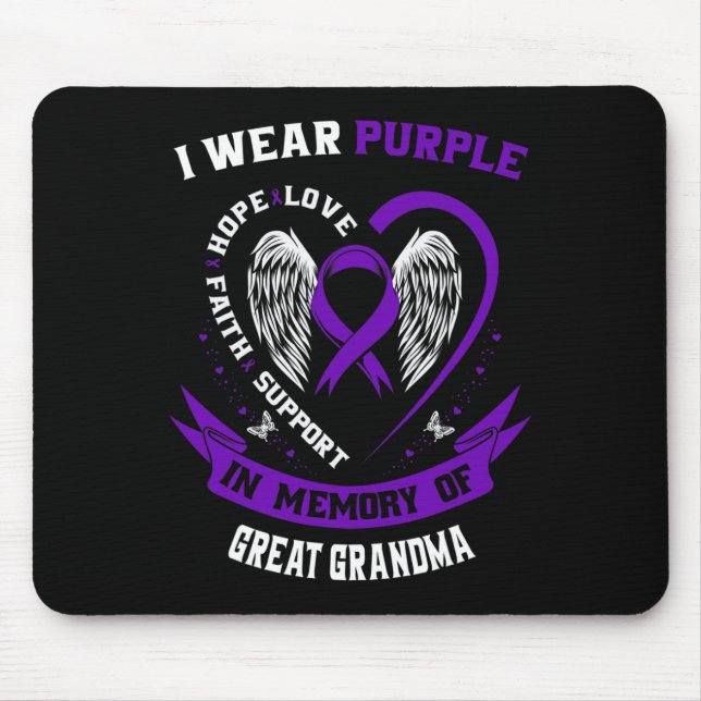Mousepad Eu Visto Roxo Em Memória Da Epilepsia Da Avó Excel (Frente)