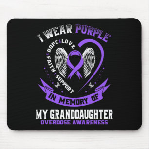 Mousepad Eu Visto Roxo Em Memória Da Sobredosagem Da Avó