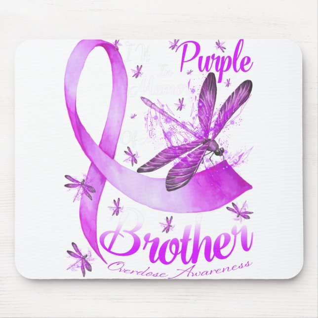 Mousepad Eu Visto Roxo Em Memória Do Meu Irmão Dragonfly (Frente)