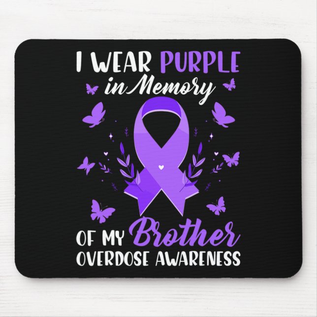 Mousepad Eu Visto Roxo Na Memória Para Minha Sobredosagem I (Frente)