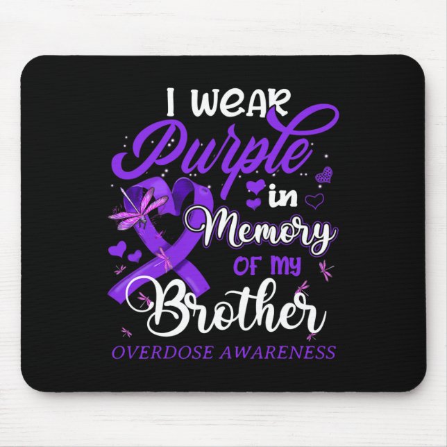 Mousepad Eu Visto Roxo Na Memória Para Minha Sobredosagem I (Frente)