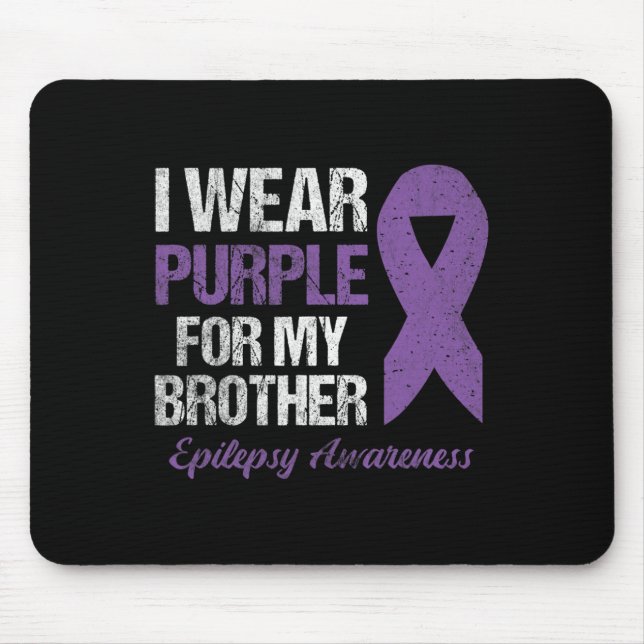 Mousepad Eu Visto Roxo Para A Consciência Da Epilepsia Irmã (Frente)