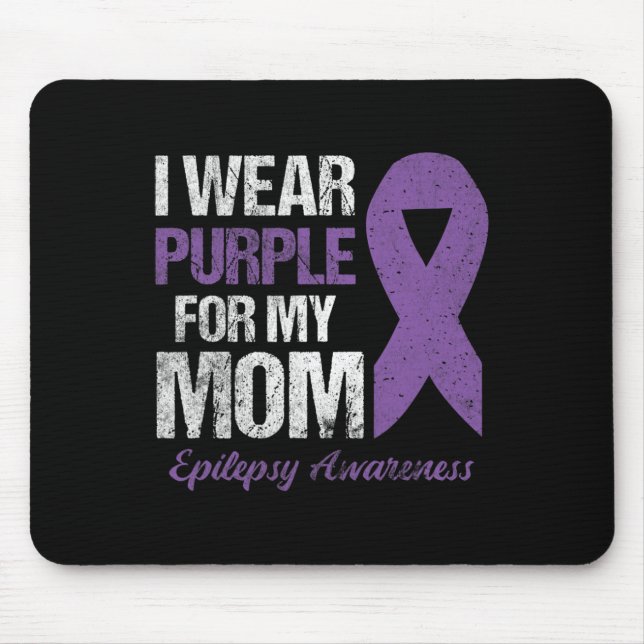 Mousepad Eu Visto Roxo Para A Consciência Da Epilepsia Mãe (Frente)
