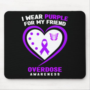 Mousepad Eu Visto Roxo Para A Consciência Da Sobredosagem D