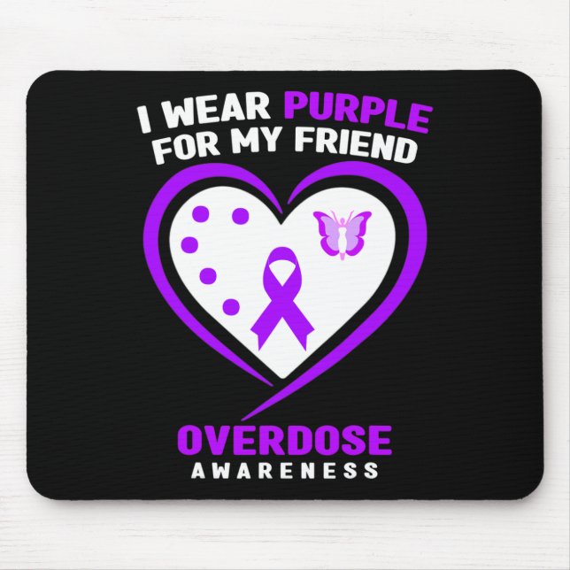 Mousepad Eu Visto Roxo Para A Consciência Da Sobredosagem D (Frente)