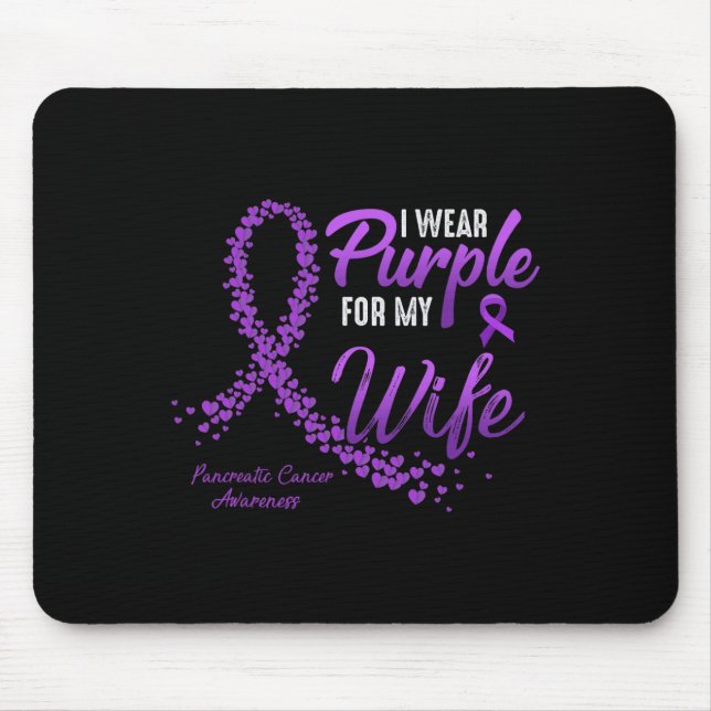 Mousepad Eu Visto Roxo Para A Consciência Do Câncer de pânc (Frente)