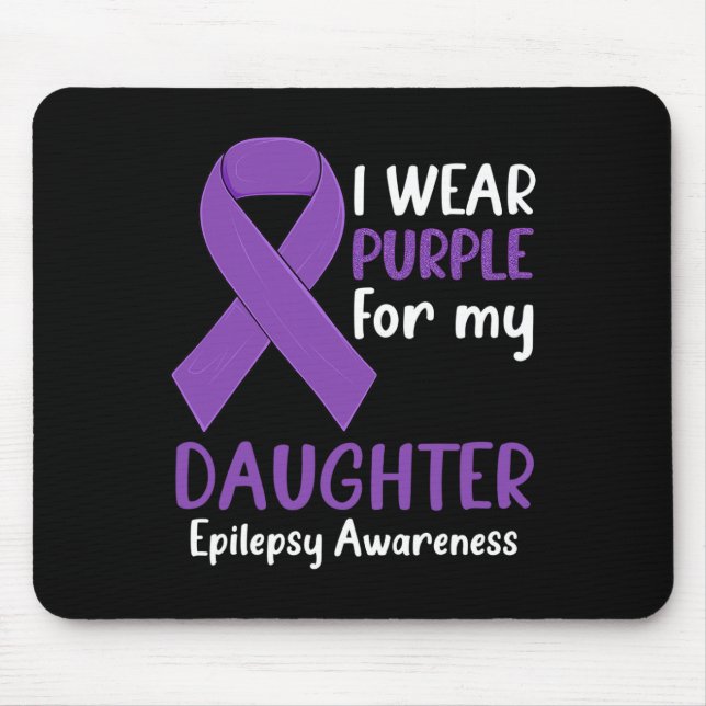 Mousepad Eu Visto Roxo para a Minha Filha Epilepsia Sensibi (Frente)