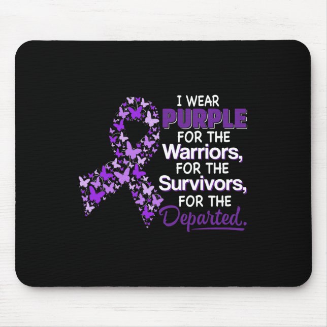 Mousepad Eu Visto Roxo Para A Sobredosagem Da Borboleta Dos (Frente)