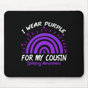 Mousepad Eu Visto Roxo Para Meu Primo Rainbow Epilepsy Awar