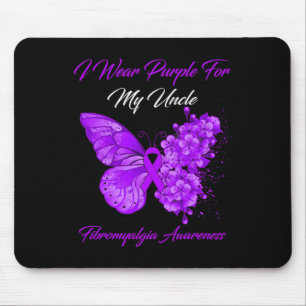 Mousepad Eu Visto Roxo Para Meu Tio Fibromialgia Guerreiro 