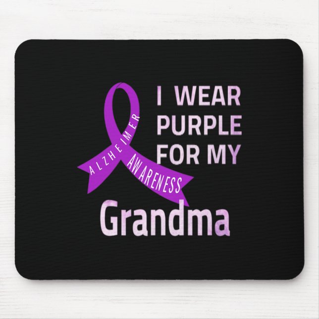 Mousepad Eu Visto Roxo Para Minha Avó Heimerheimer (Frente)