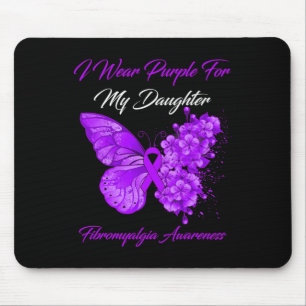Mousepad Eu Visto Roxo Para Minha Filha Fibromialgia Guerre