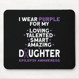 Mousepad Eu Visto Roxo Para Minha Filha Sensibilização Epil