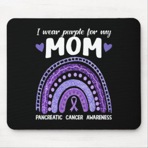 Mousepad Eu Visto Roxo Para Minha Mãe Câncer de pâncreas Ar