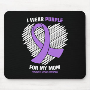 Mousepad Eu Visto Roxo Para Minha Mãe Câncer de pâncreas Aw