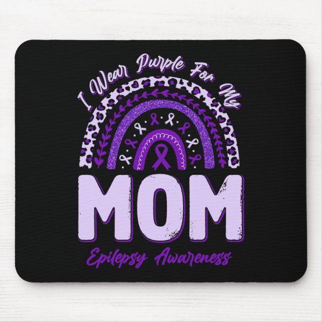 Mousepad Eu Visto Roxo Para Minha Mãe Consciência Epilepsia (Frente)