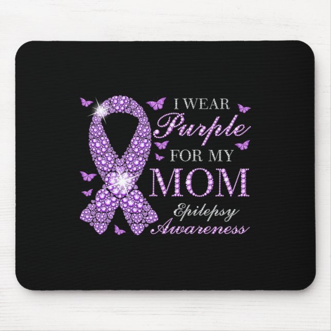 Mousepad Eu Visto Roxo Para Minha Mãe Consciência Epilepsia (Frente)