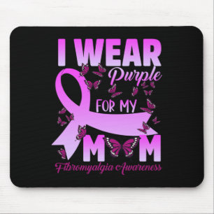Mousepad Eu Visto Roxo Para Minha Mãe Fibromialgia Sensibil