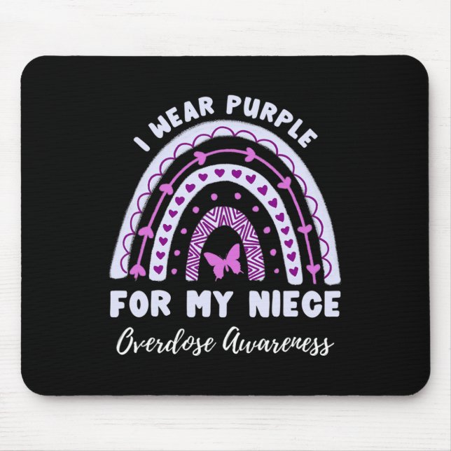 Mousepad Eu Visto Roxo Para Minha Sobredosagem Sobredosagem (Frente)