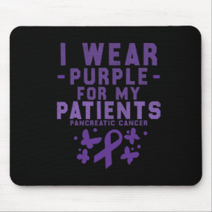 Mousepad Eu Visto Roxo Para O Câncer de pâncreas Dos Meus P