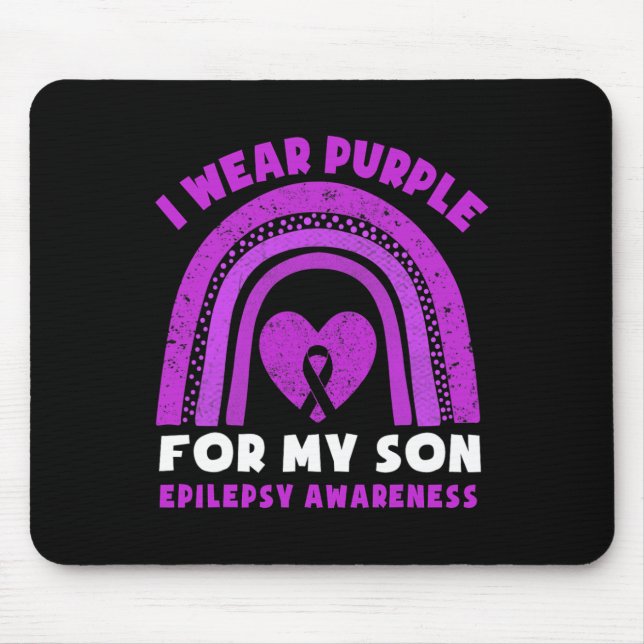 Mousepad Eu Visto Roxo Para O Meu Filho Sensibilização Epil (Frente)