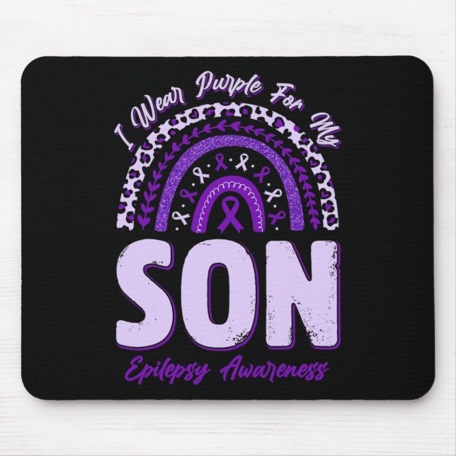 Mousepad Eu Visto Roxo Para O Meu Filho Sensibilização Epil (Frente)