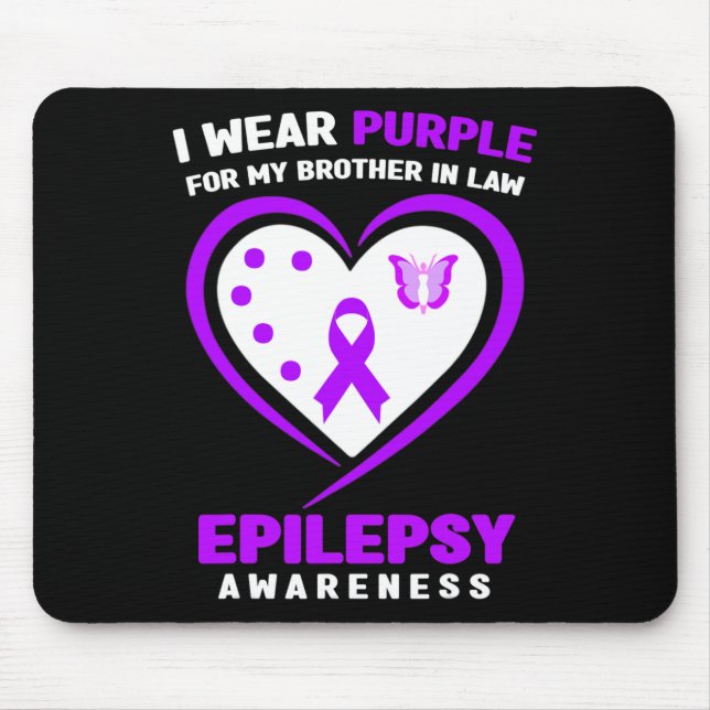 Mousepad Eu Visto roxo para o meu irmão com conhecimento de (Frente)