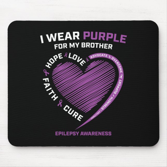 Mousepad Eu Visto Roxo Para O Meu Irmão Epilepsia Sensibili (Frente)