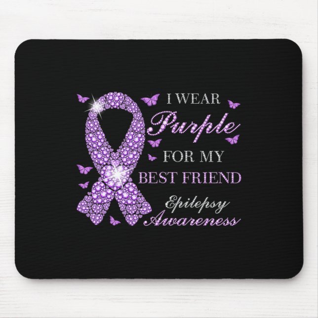 Mousepad Eu Visto Roxo Para O Meu Melhor Amigo Awarenes Epi (Frente)