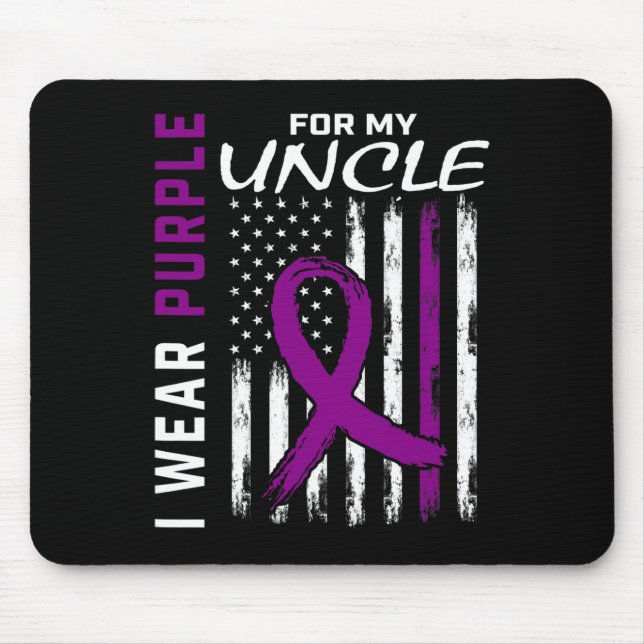 Mousepad Eu Visto Roxo Para O Meu Tio Epilepsia Sensibiliza (Frente)