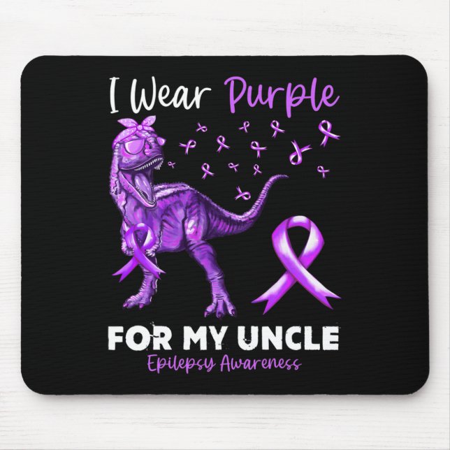 Mousepad Eu Visto Roxo Para O Meu Tio Epilepsy Sensibence D (Frente)