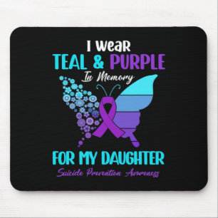 Mousepad Eu Visto Roxo Teal Em Memória Da Filha Suicídio P