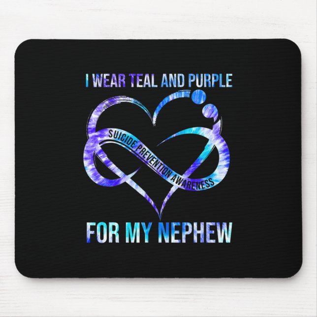 Mousepad Eu Visto Roxo Teal Para Prevenção Suicida De Sobri (Frente)