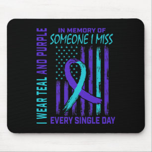 Mousepad Eu Visto Roxo Teal Por Alguém Que Sinto Falta De S