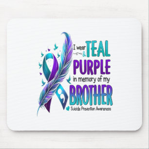 Mousepad Eu Visto Teal & Purple Para Meu Irmão Suicídio