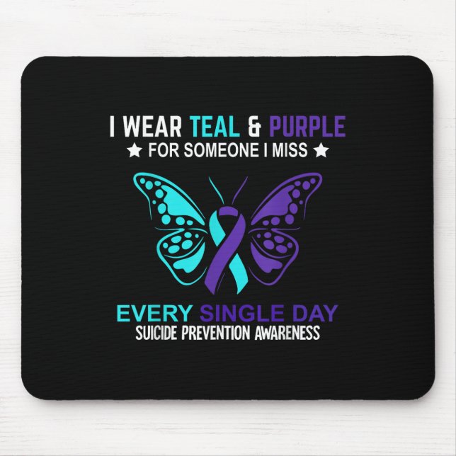Mousepad Eu Visto Teal &amp; Roxo Para Alguém Que Sinto Fal (Frente)