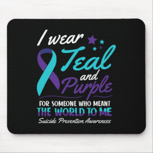 Mousepad Eu Visto Teal e Puro Suicídio Consciência Mental E