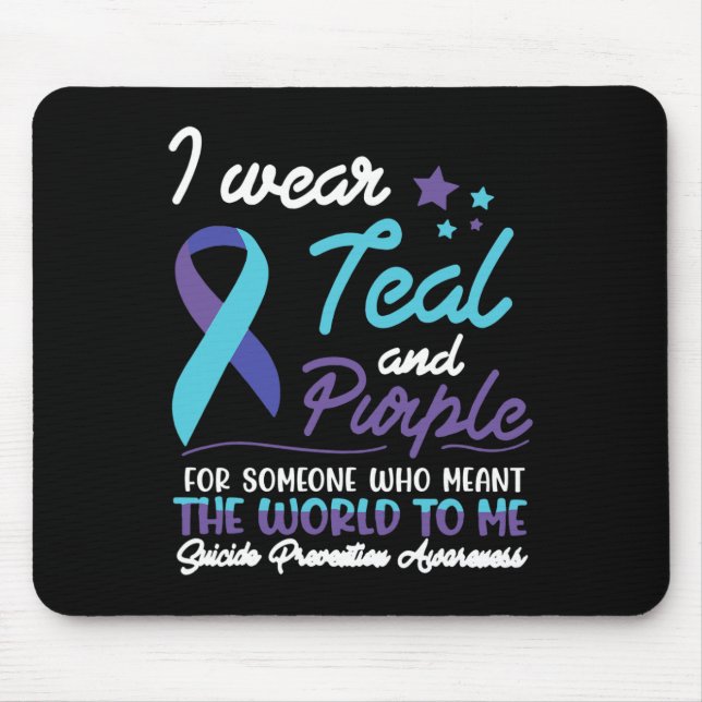 Mousepad Eu Visto Teal E Roxo Para Alguém Que Quer Dizer O  (Frente)